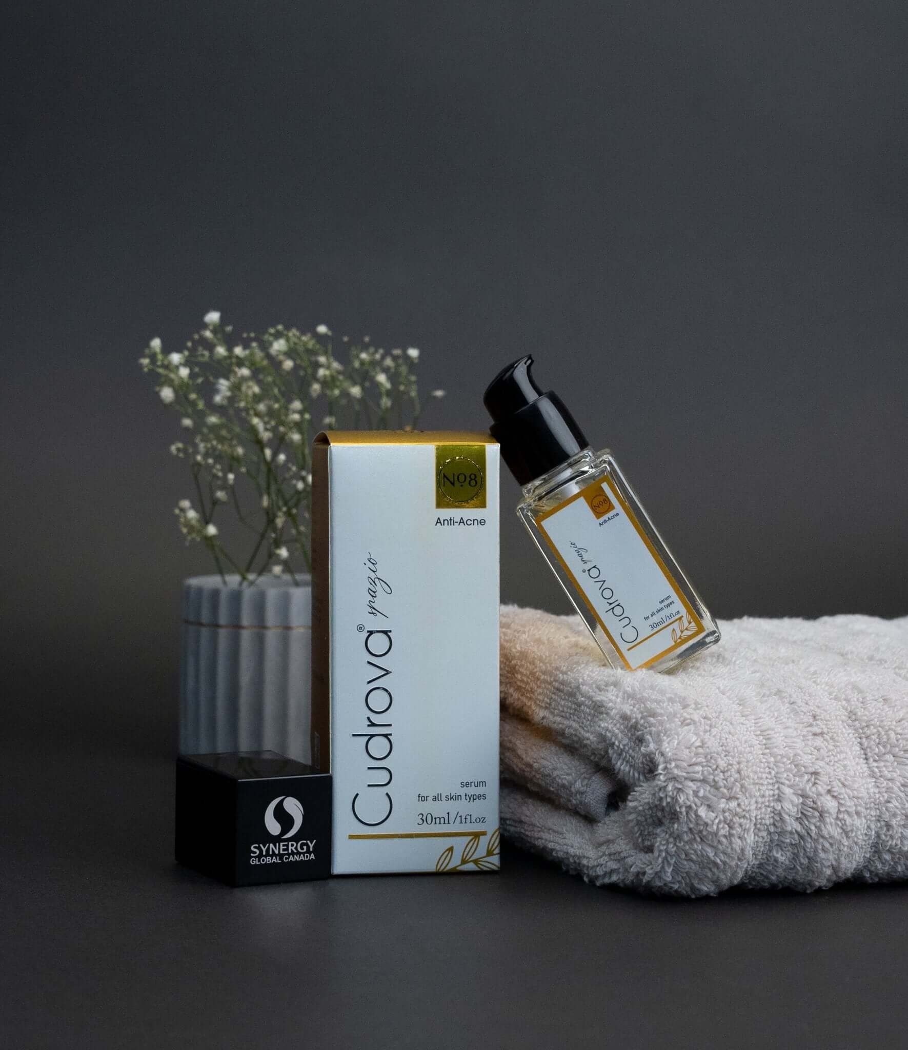 Anti Acne Serum bottle with Niacinamide and Zinc for acne-prone skin.