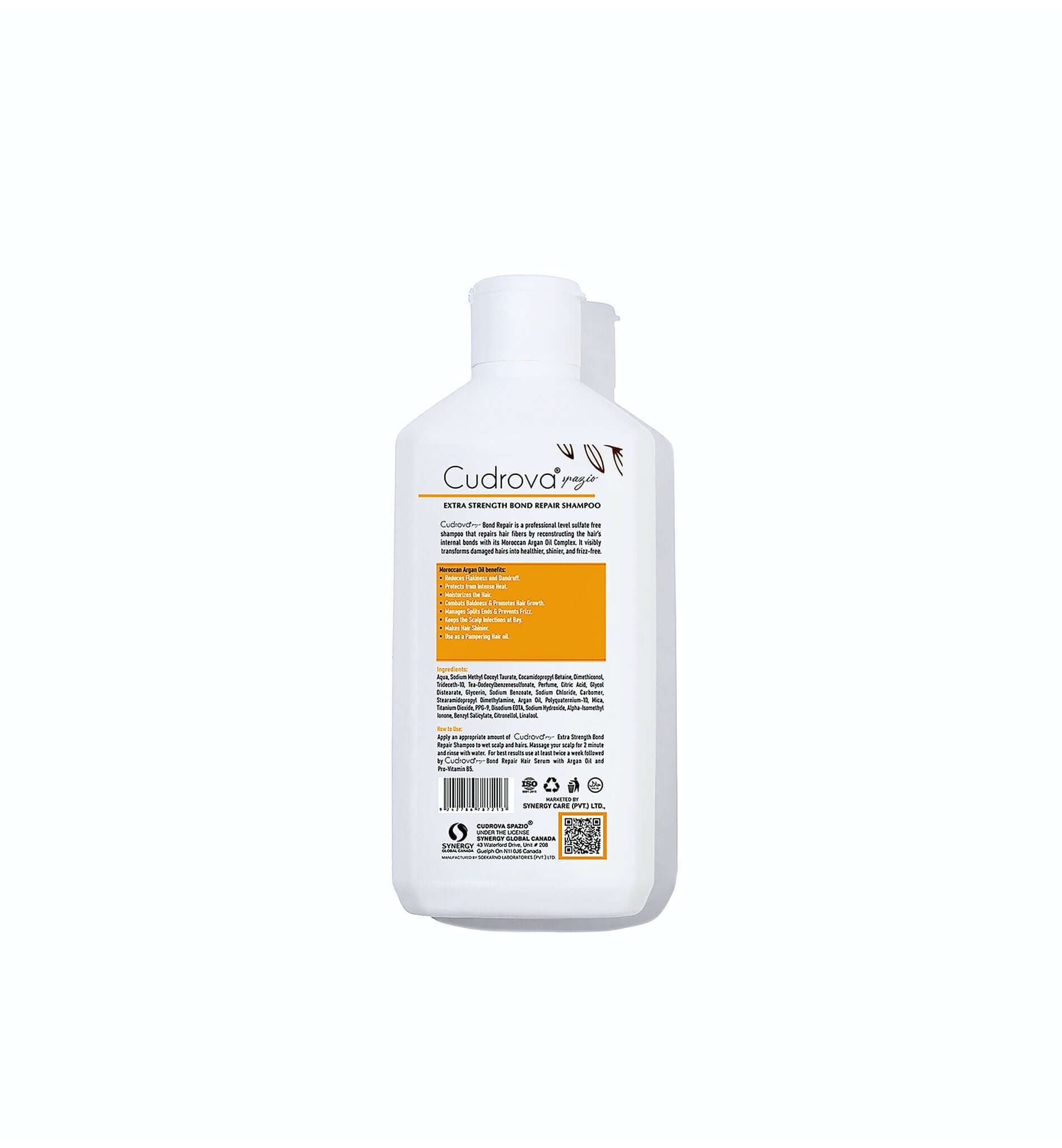 Cudrova Spazio Bond Repair Shampoo Sulfate, silicone & paraben Free For All Hair Types - Cudrova Spazio Skin & Hair Care
